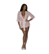 Delicate Flutter Sleeve sheer short robe