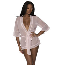 Delicate Flutter Sleeve sheer short robe