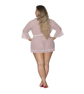 Delicate Flutter Sleeve sheer short robe