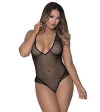 Sexy sheer mesh bodysuit with polka dots