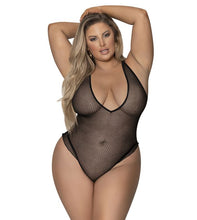 Sexy sheer mesh bodysuit with polka dots