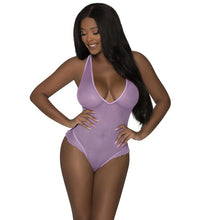 Sexy sheer mesh bodysuit with polka dots