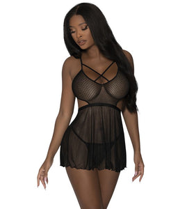 Sensual lace babydoll set