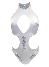 Malibu Rhinestone One Piece - White