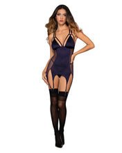 Gorgeous purple garter slip