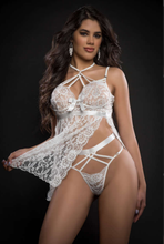 Seductive alluring lace babydoll set