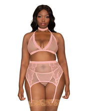 Gorgeous pink bralette set with velvet choker
