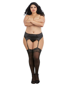 Sheer Thigh High with Lace Top