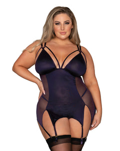 Gorgeous purple garter slip