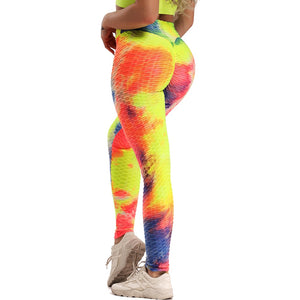 Anti-Cellulite Compression patchwork leggings