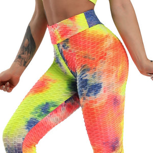 Anti-Cellulite Compression patchwork leggings