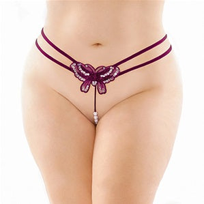 Hot Sequin Butterfly Strappy Pearl G-String