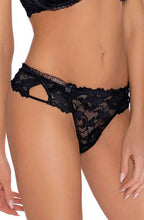  A stunning black lacy thong alluring lingerie