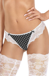 Naughty thong with polka dots