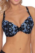 Gorgeous push up bra black with rich floral embroidery