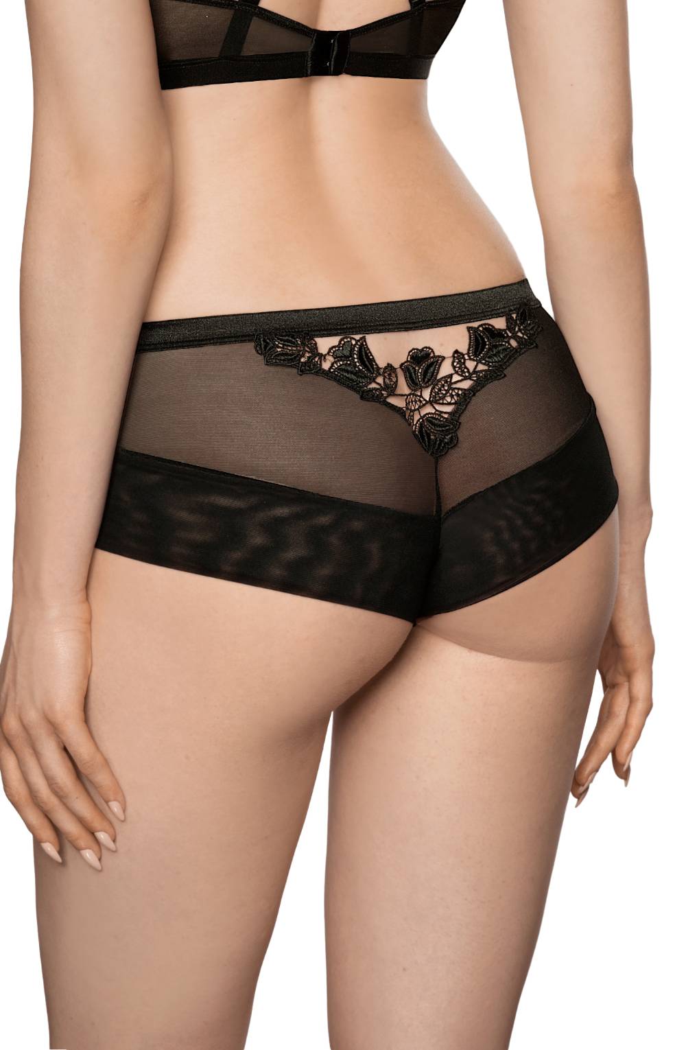 Beautiful bridal brief with floral applique