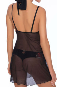 Gorgeous lace nightdress with floral embroidery