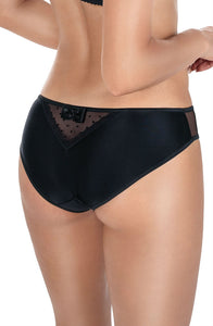 Gorgeous black brief with floral design