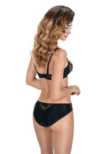 Sensual soft cup black and rose bra