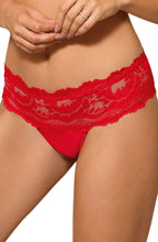 Sexy red lace thong