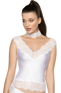 Beautiful lace shirt with a choker