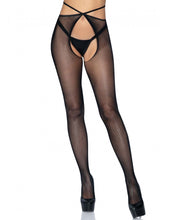 Fishnet crotchless thights with strappy waist