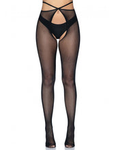 Fishnet crotchless thights with strappy waist