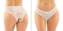Crotchless Lace and Mesh Panty - PACK